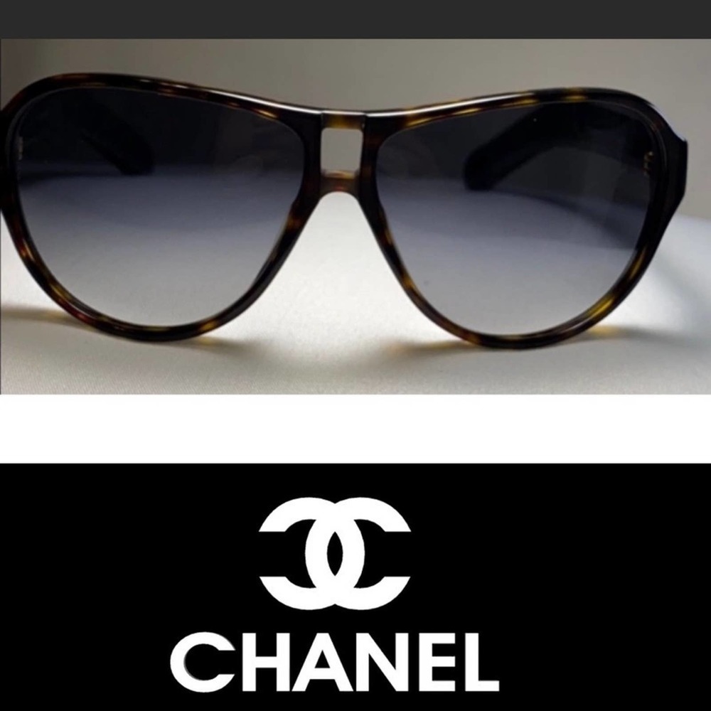 CHANEL AVIATOR BROWN CC LOGO SUNGLASSES UNISEX